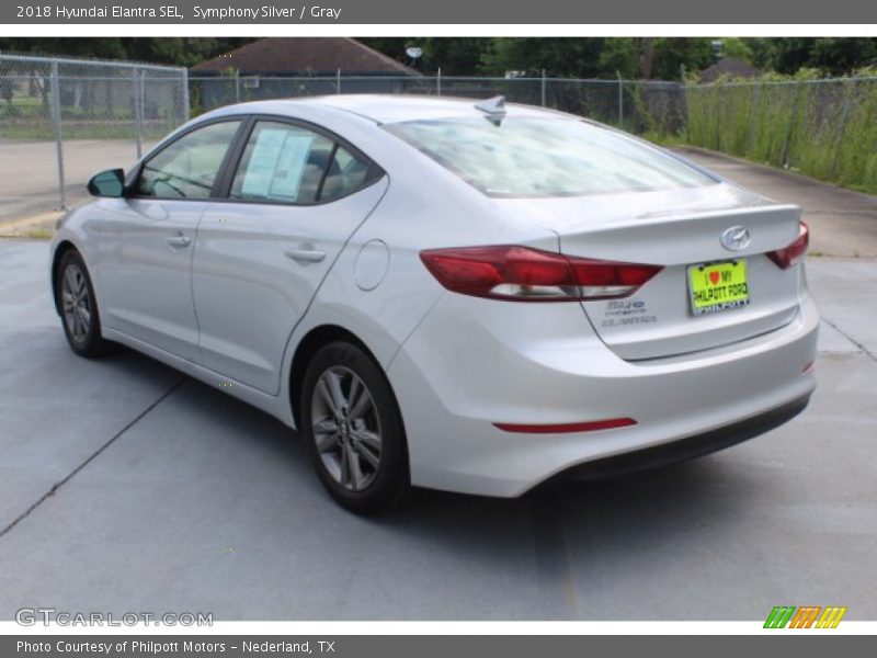 Symphony Silver / Gray 2018 Hyundai Elantra SEL