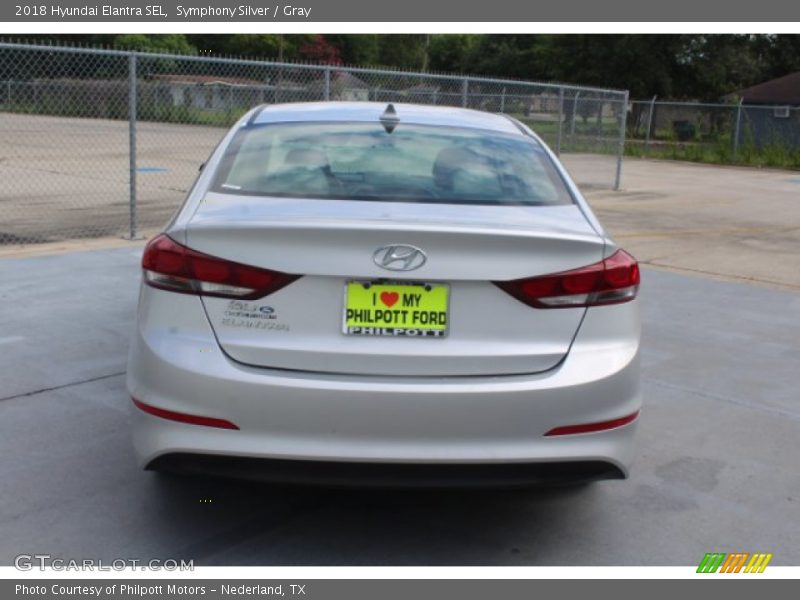 Symphony Silver / Gray 2018 Hyundai Elantra SEL