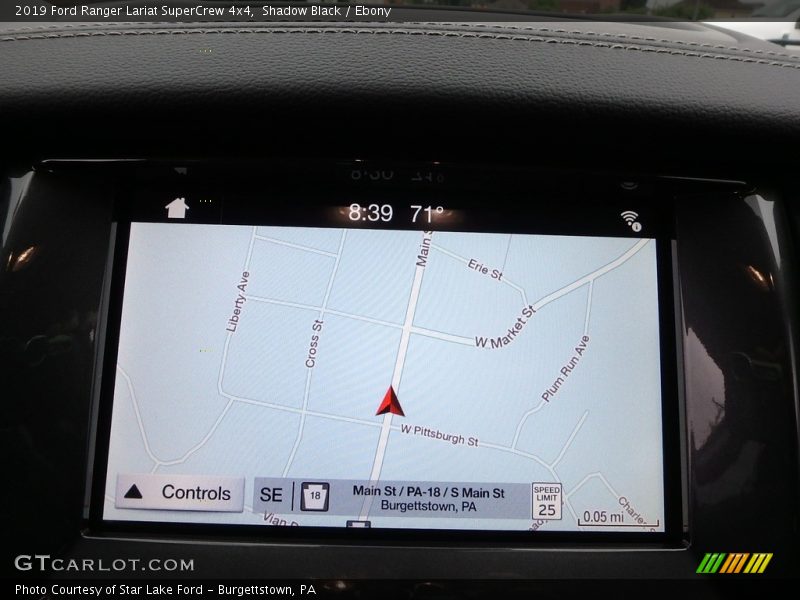 Navigation of 2019 Ranger Lariat SuperCrew 4x4