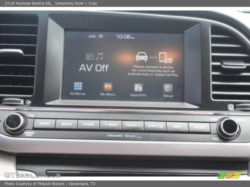 Symphony Silver / Gray 2018 Hyundai Elantra SEL