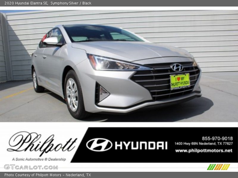 Symphony Silver / Black 2020 Hyundai Elantra SE