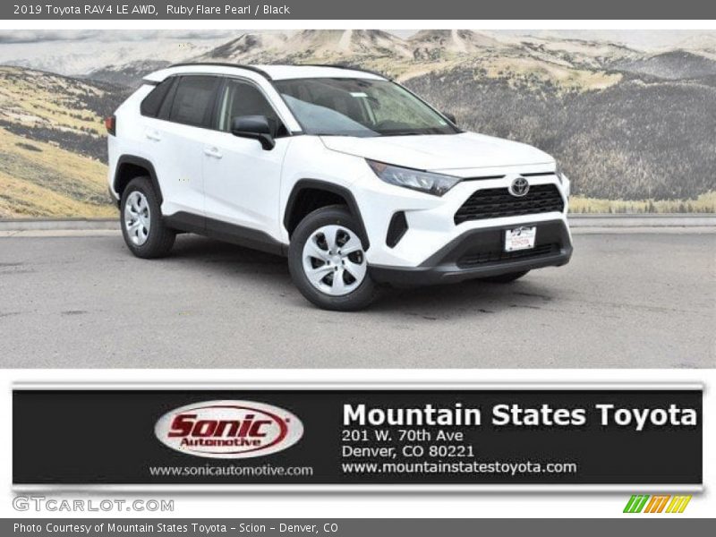 Ruby Flare Pearl / Black 2019 Toyota RAV4 LE AWD