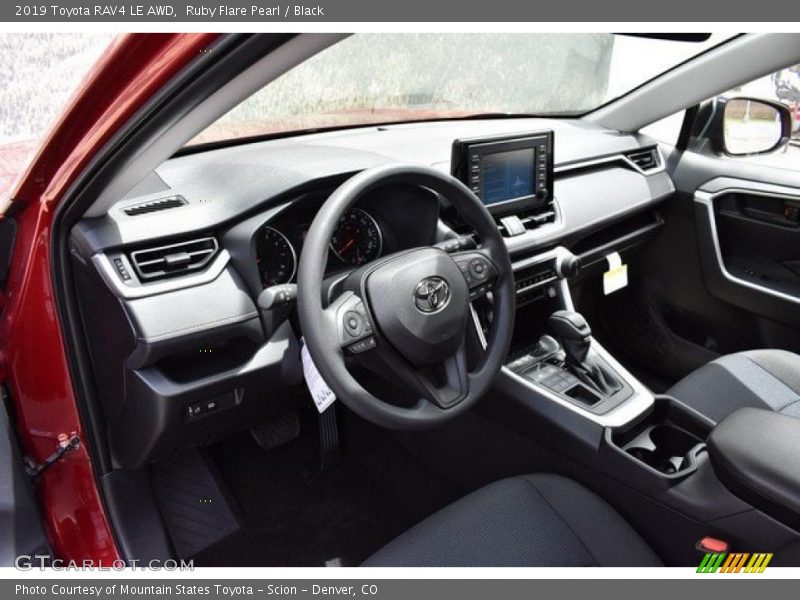 Ruby Flare Pearl / Black 2019 Toyota RAV4 LE AWD