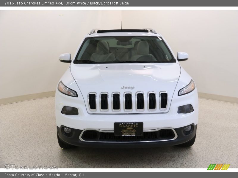 Bright White / Black/Light Frost Beige 2016 Jeep Cherokee Limited 4x4