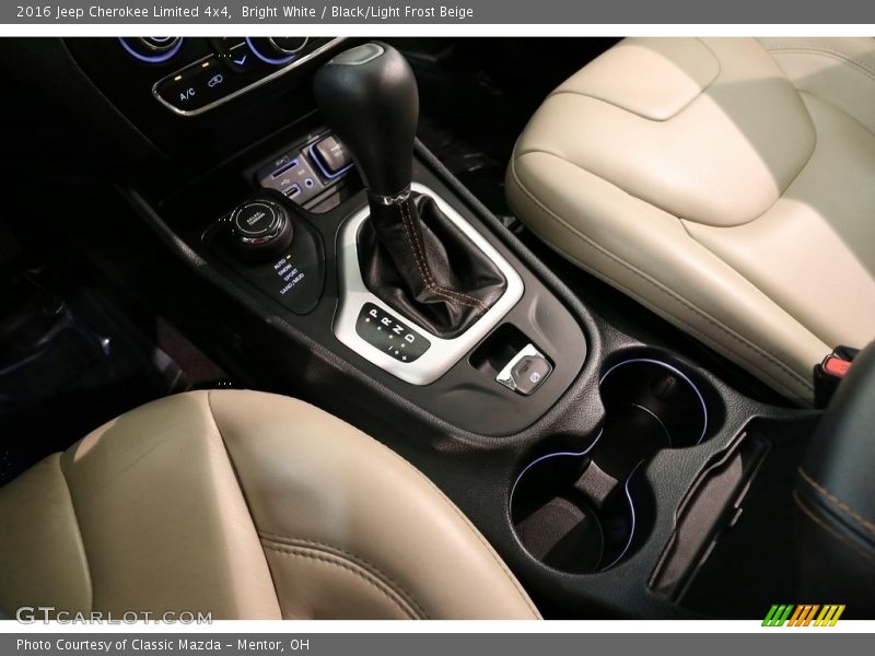 Bright White / Black/Light Frost Beige 2016 Jeep Cherokee Limited 4x4