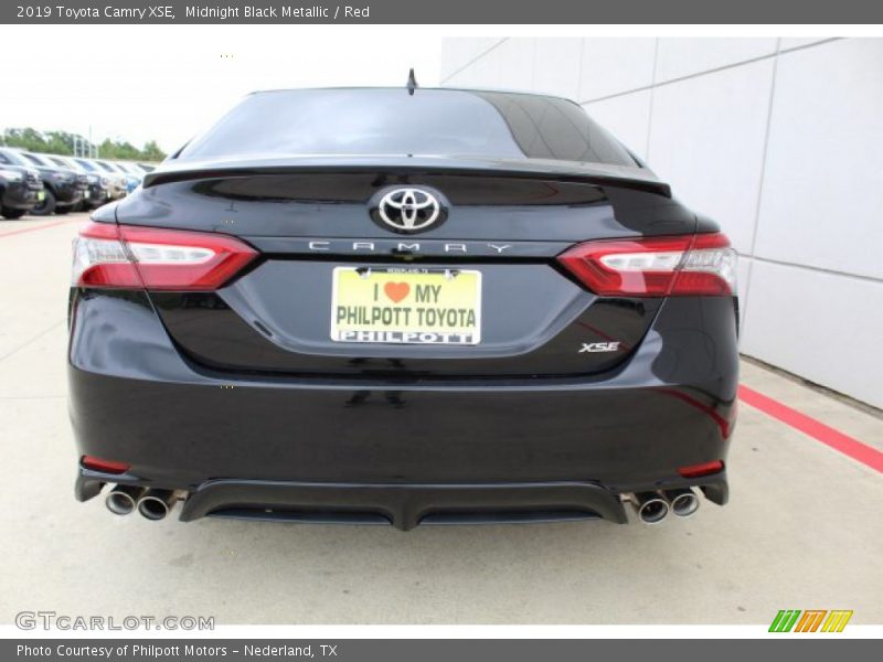 Midnight Black Metallic / Red 2019 Toyota Camry XSE
