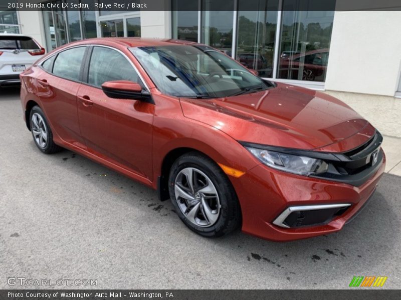 Rallye Red / Black 2019 Honda Civic LX Sedan