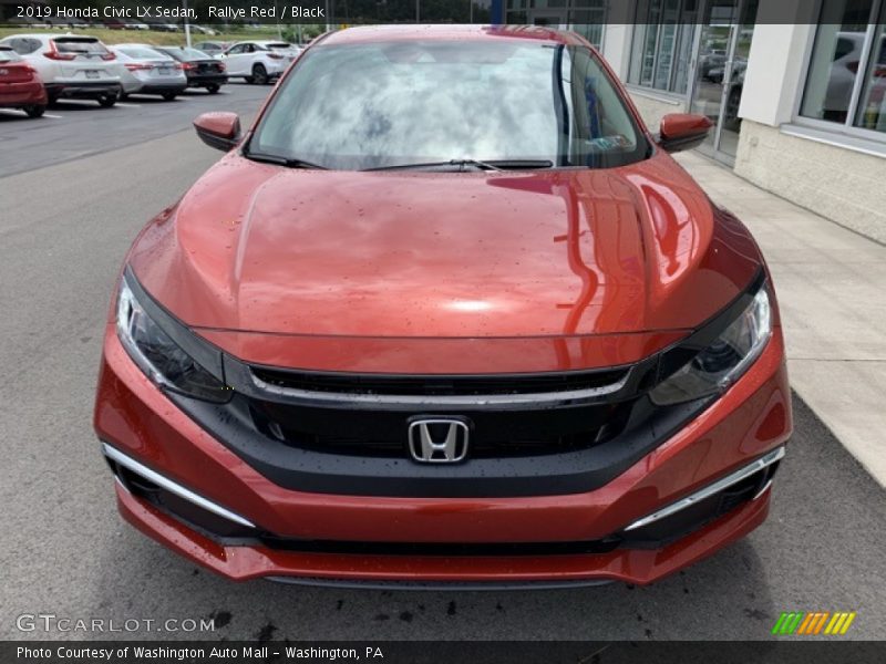 Rallye Red / Black 2019 Honda Civic LX Sedan