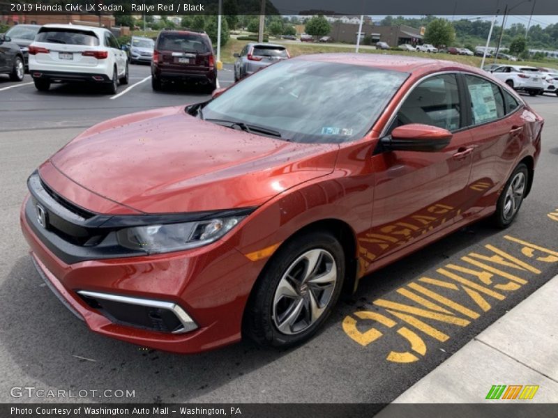Rallye Red / Black 2019 Honda Civic LX Sedan