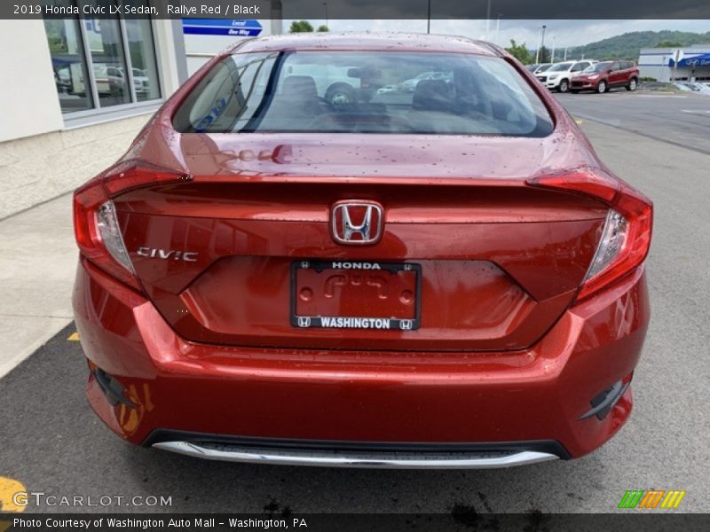 Rallye Red / Black 2019 Honda Civic LX Sedan