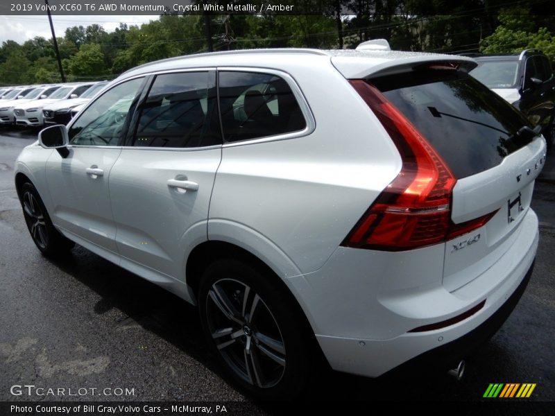 Crystal White Metallic / Amber 2019 Volvo XC60 T6 AWD Momentum
