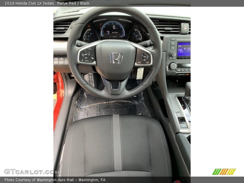 Rallye Red / Black 2019 Honda Civic LX Sedan
