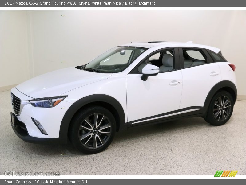 Crystal White Pearl Mica / Black/Parchment 2017 Mazda CX-3 Grand Touring AWD