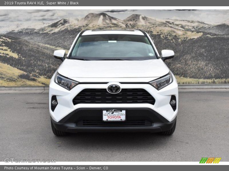 Super White / Black 2019 Toyota RAV4 XLE