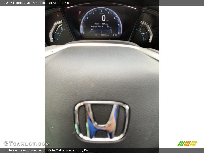 Rallye Red / Black 2019 Honda Civic LX Sedan