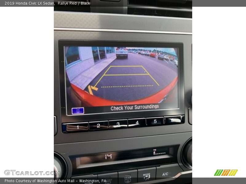 Rallye Red / Black 2019 Honda Civic LX Sedan