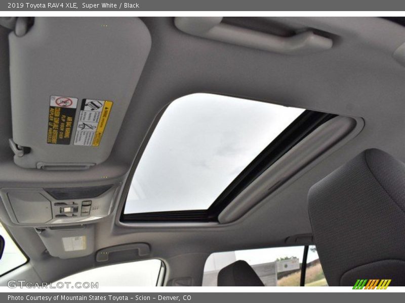 Super White / Black 2019 Toyota RAV4 XLE