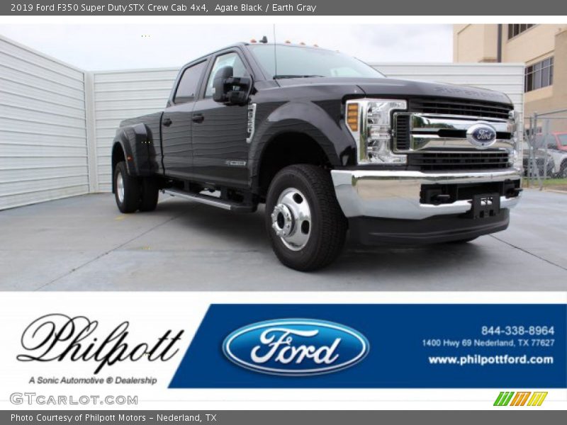 Agate Black / Earth Gray 2019 Ford F350 Super Duty STX Crew Cab 4x4