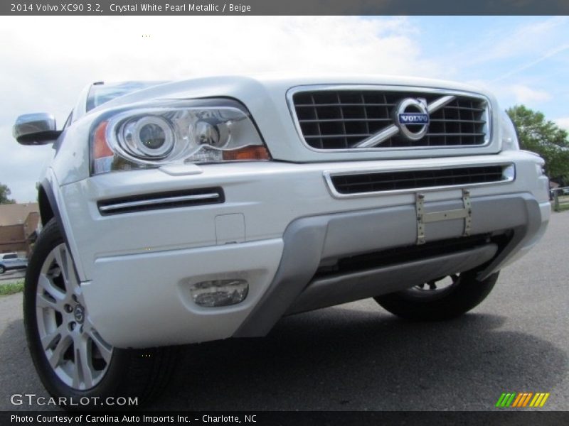 Crystal White Pearl Metallic / Beige 2014 Volvo XC90 3.2