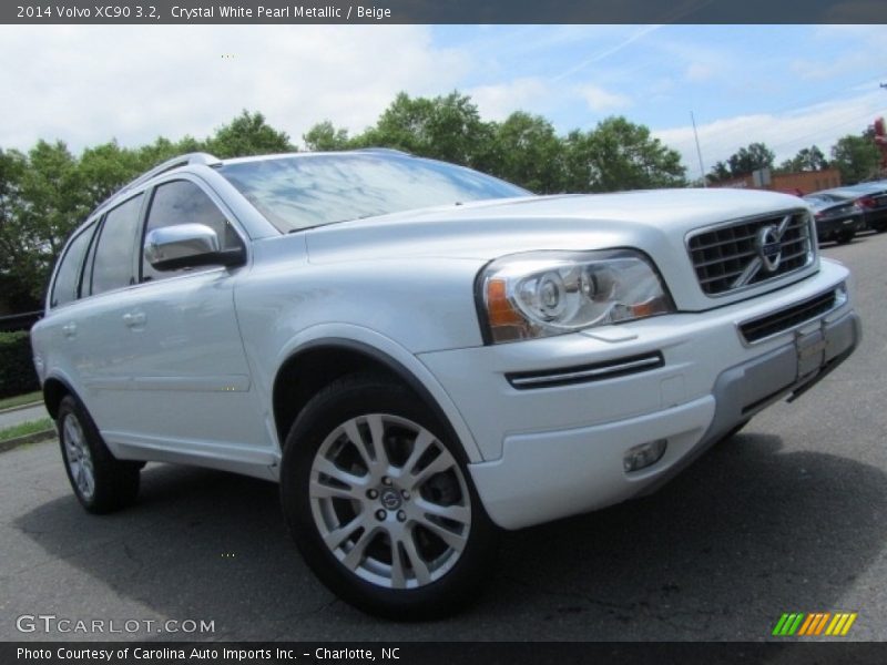 Crystal White Pearl Metallic / Beige 2014 Volvo XC90 3.2