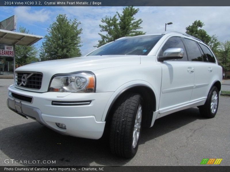 Crystal White Pearl Metallic / Beige 2014 Volvo XC90 3.2