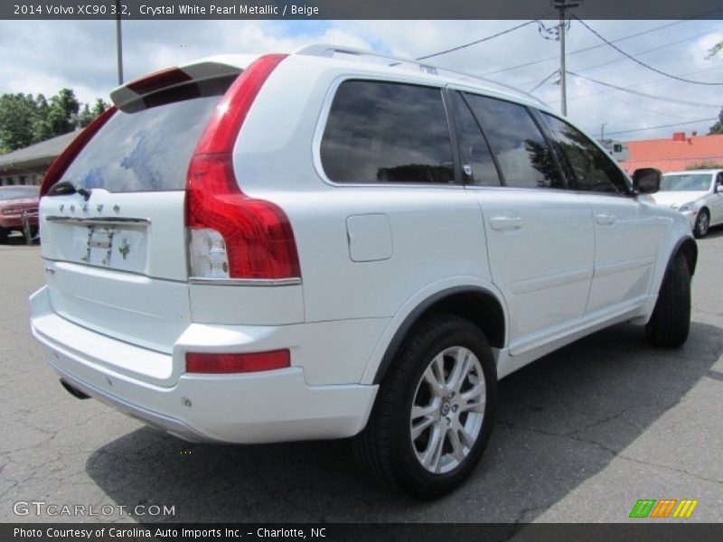 Crystal White Pearl Metallic / Beige 2014 Volvo XC90 3.2