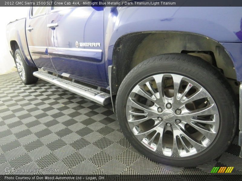 Midnight Blue Metallic / Dark Titanium/Light Titanium 2012 GMC Sierra 1500 SLT Crew Cab 4x4