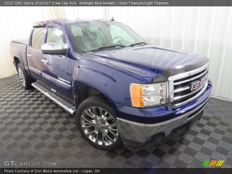 Midnight Blue Metallic / Dark Titanium/Light Titanium 2012 GMC Sierra 1500 SLT Crew Cab 4x4