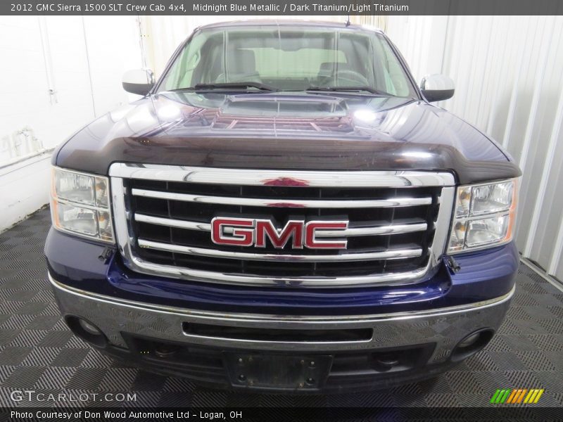 Midnight Blue Metallic / Dark Titanium/Light Titanium 2012 GMC Sierra 1500 SLT Crew Cab 4x4