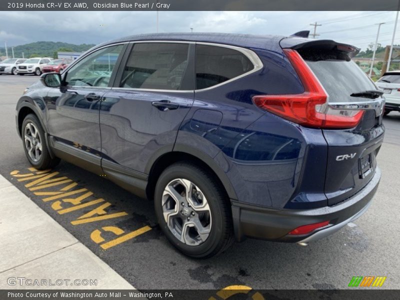 Obsidian Blue Pearl / Gray 2019 Honda CR-V EX AWD