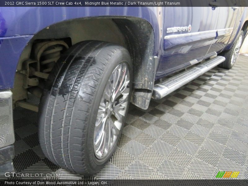 Midnight Blue Metallic / Dark Titanium/Light Titanium 2012 GMC Sierra 1500 SLT Crew Cab 4x4