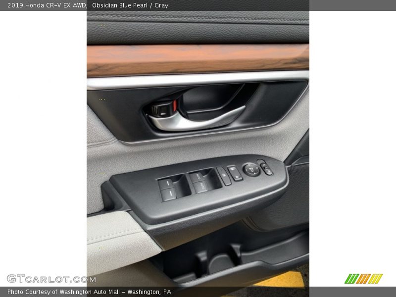 Obsidian Blue Pearl / Gray 2019 Honda CR-V EX AWD