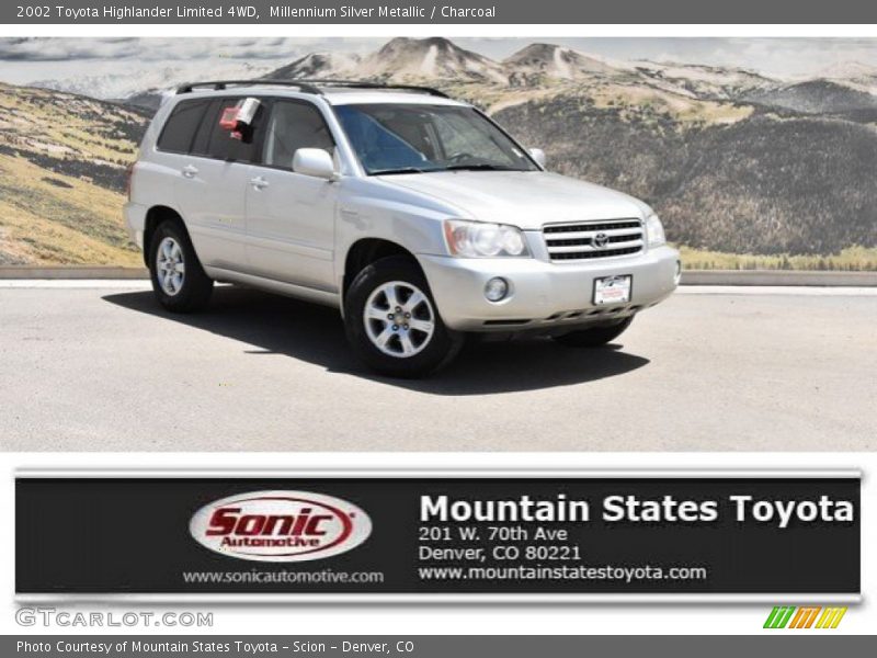 Millennium Silver Metallic / Charcoal 2002 Toyota Highlander Limited 4WD