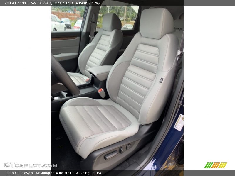 Obsidian Blue Pearl / Gray 2019 Honda CR-V EX AWD