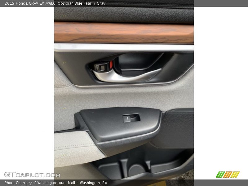 Obsidian Blue Pearl / Gray 2019 Honda CR-V EX AWD