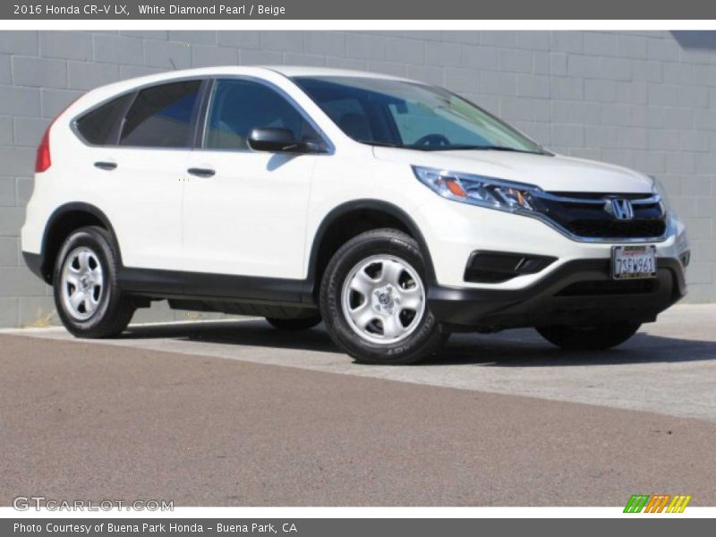 White Diamond Pearl / Beige 2016 Honda CR-V LX
