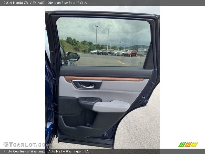 Obsidian Blue Pearl / Gray 2019 Honda CR-V EX AWD