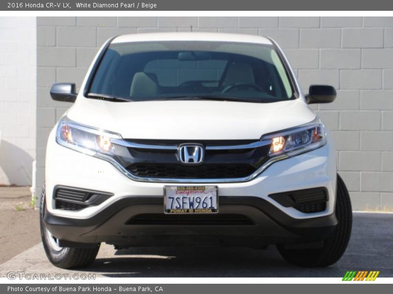 White Diamond Pearl / Beige 2016 Honda CR-V LX