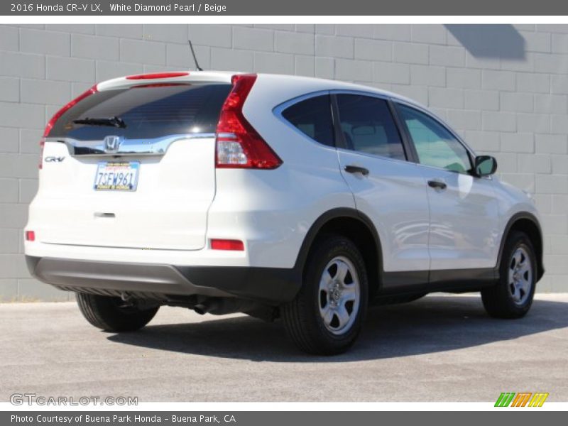 White Diamond Pearl / Beige 2016 Honda CR-V LX