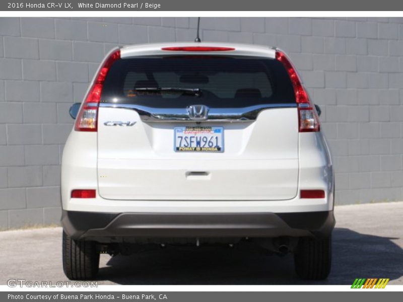 White Diamond Pearl / Beige 2016 Honda CR-V LX