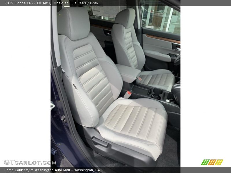 Obsidian Blue Pearl / Gray 2019 Honda CR-V EX AWD