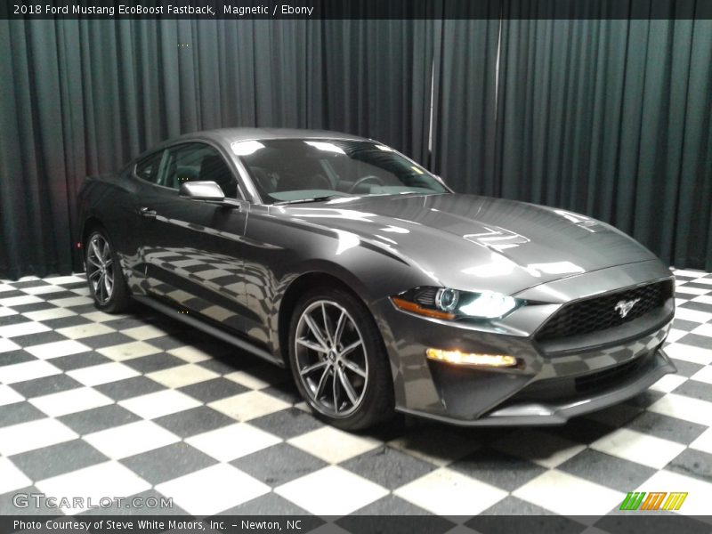 Magnetic / Ebony 2018 Ford Mustang EcoBoost Fastback