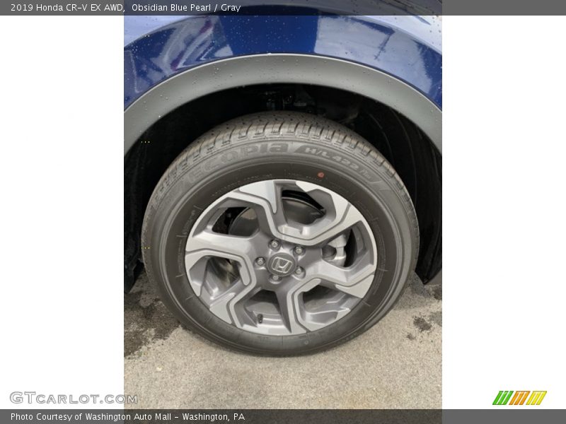 Obsidian Blue Pearl / Gray 2019 Honda CR-V EX AWD