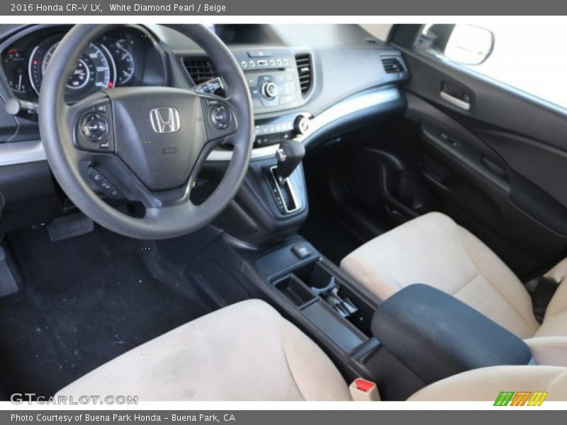 White Diamond Pearl / Beige 2016 Honda CR-V LX