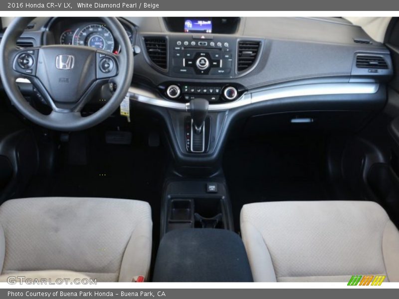 White Diamond Pearl / Beige 2016 Honda CR-V LX