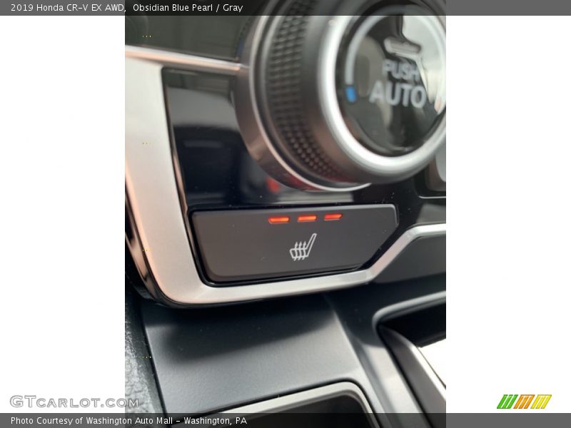 Obsidian Blue Pearl / Gray 2019 Honda CR-V EX AWD