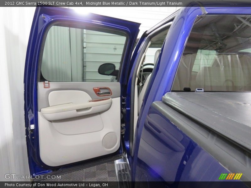 Midnight Blue Metallic / Dark Titanium/Light Titanium 2012 GMC Sierra 1500 SLT Crew Cab 4x4