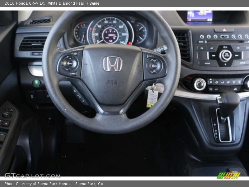 White Diamond Pearl / Beige 2016 Honda CR-V LX