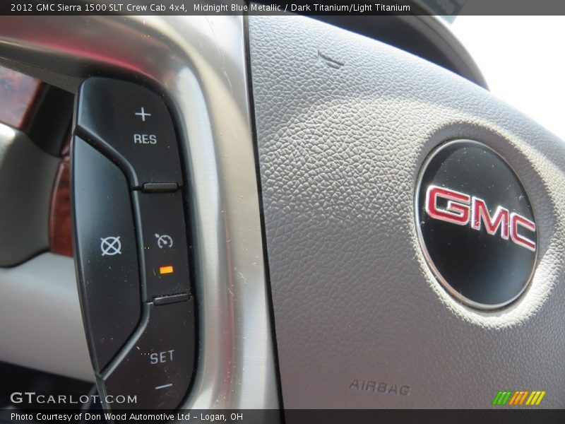 Midnight Blue Metallic / Dark Titanium/Light Titanium 2012 GMC Sierra 1500 SLT Crew Cab 4x4