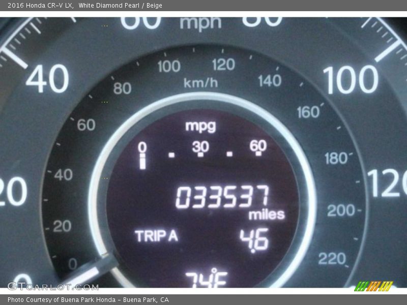 White Diamond Pearl / Beige 2016 Honda CR-V LX